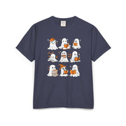 Comfort Colors T-shirt, Halloween Ghost Book Club T-Shirt, Cute Reading Ghosts Halloween T-shirt