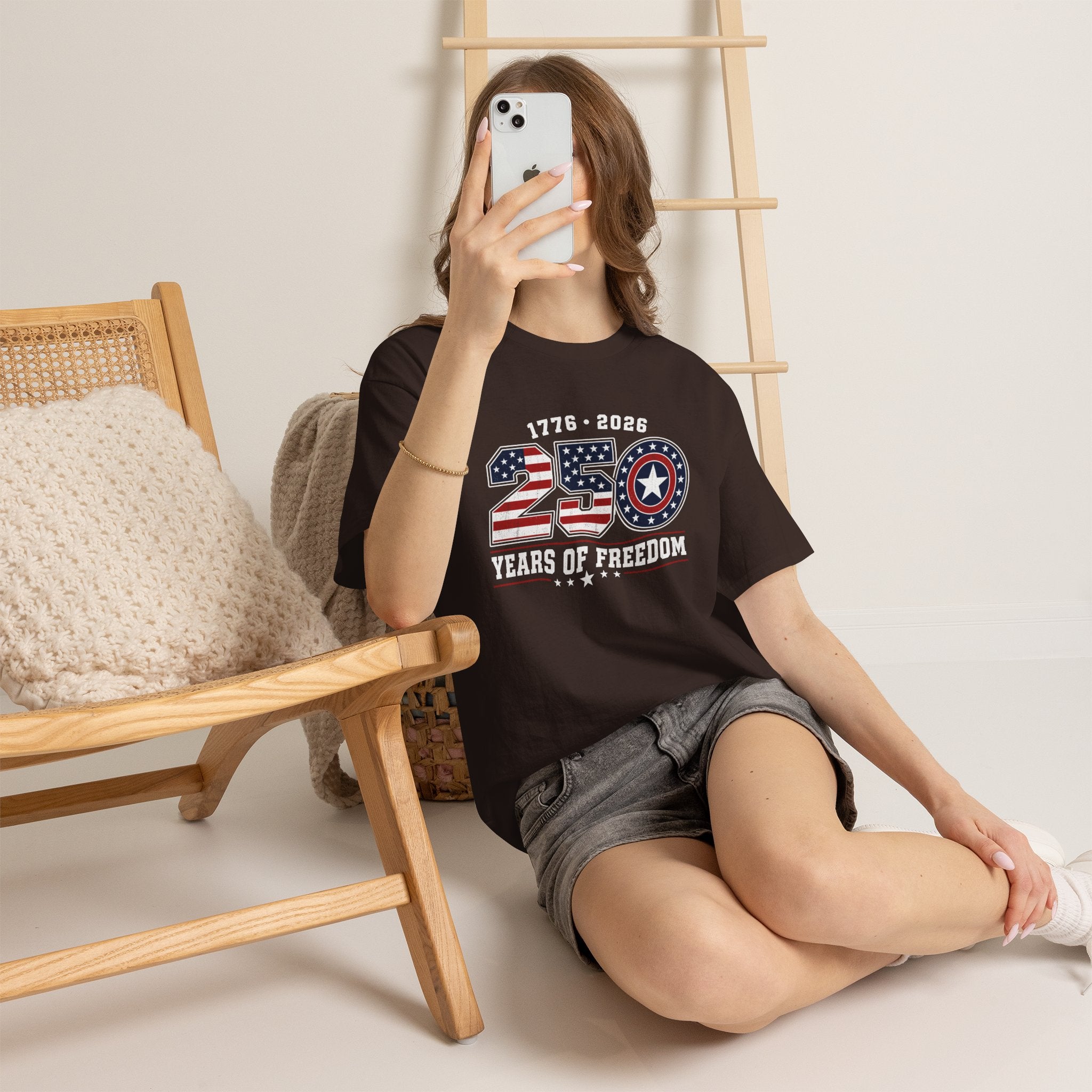 250 Years of Freedom 1776-2026 T-Shirt — Crockcool Patriotic American Flag Tee