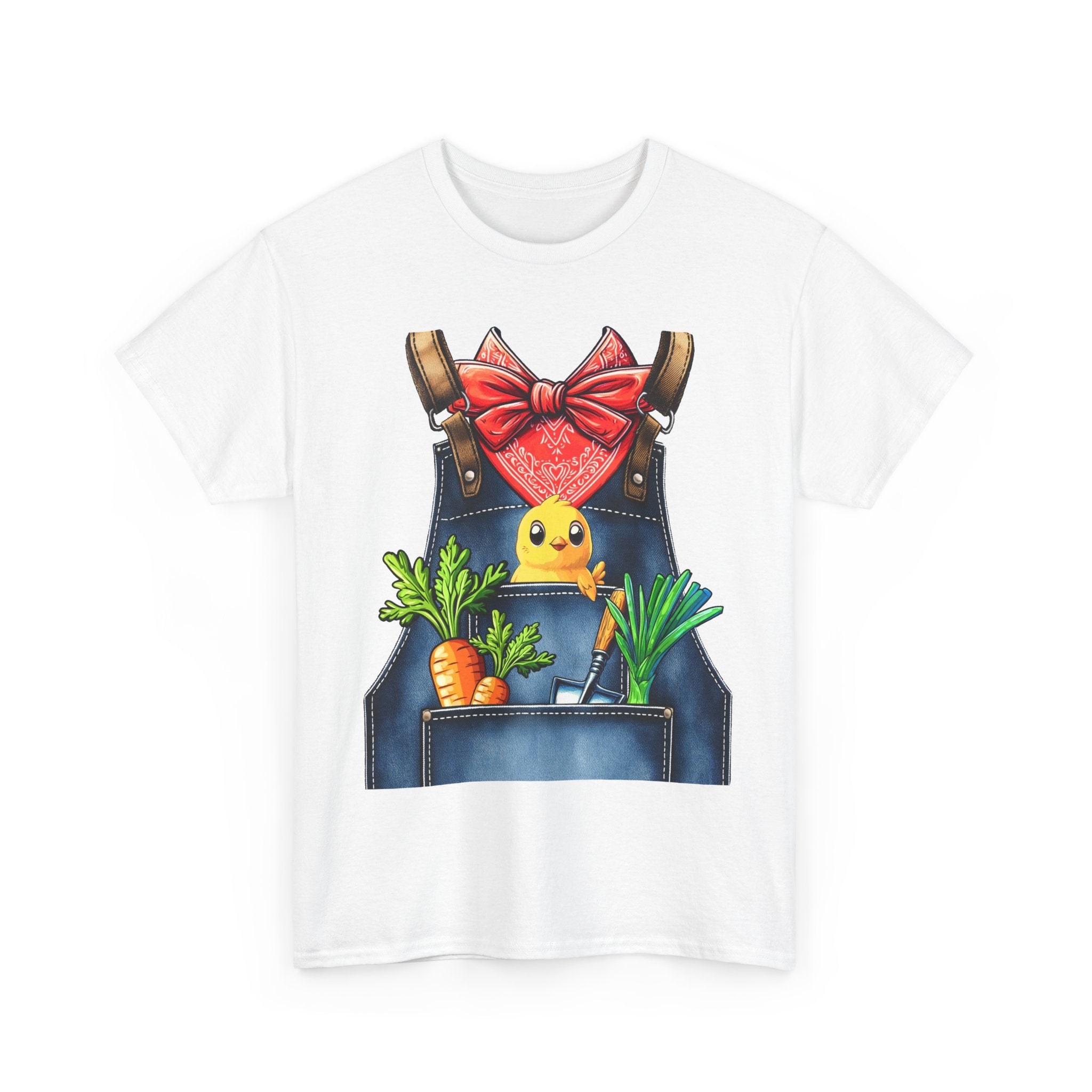 Garden Chick in Overalls T‑Shirt — Spring Gardening - Halloween Pretend I'm A Farmer