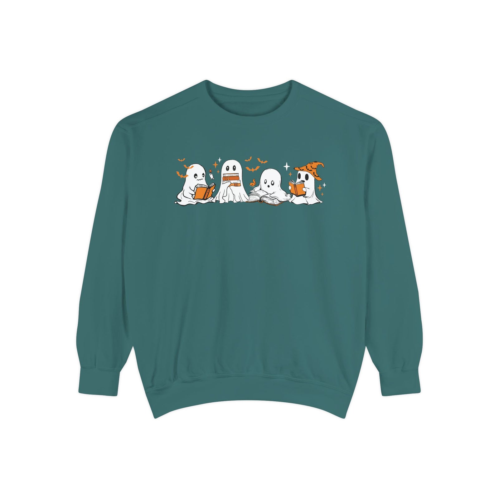 Halloween Ghost Squad Comfort Colors Sweatshirt — Halloween Reading Ghosts