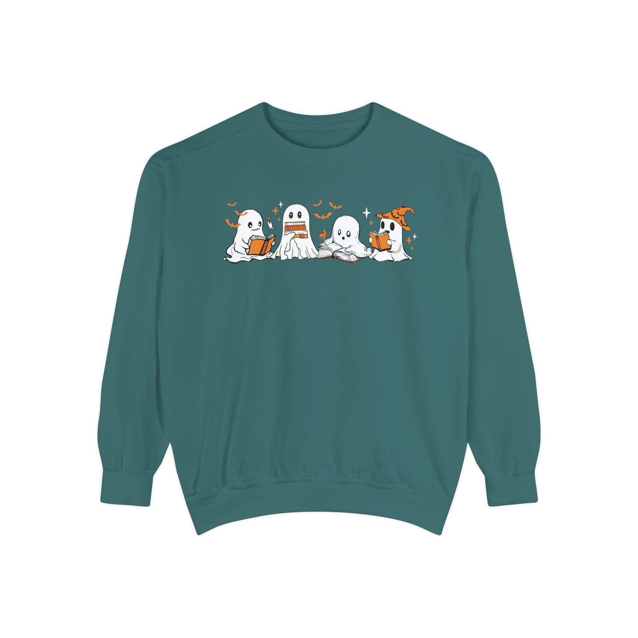 Halloween Ghost Squad Comfort Colors Sweatshirt — Halloween Reading Ghosts