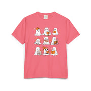 Comfort Colors T-shirt, Halloween Ghost Book Club T-Shirt, Cute Reading Ghosts Halloween T-shirt