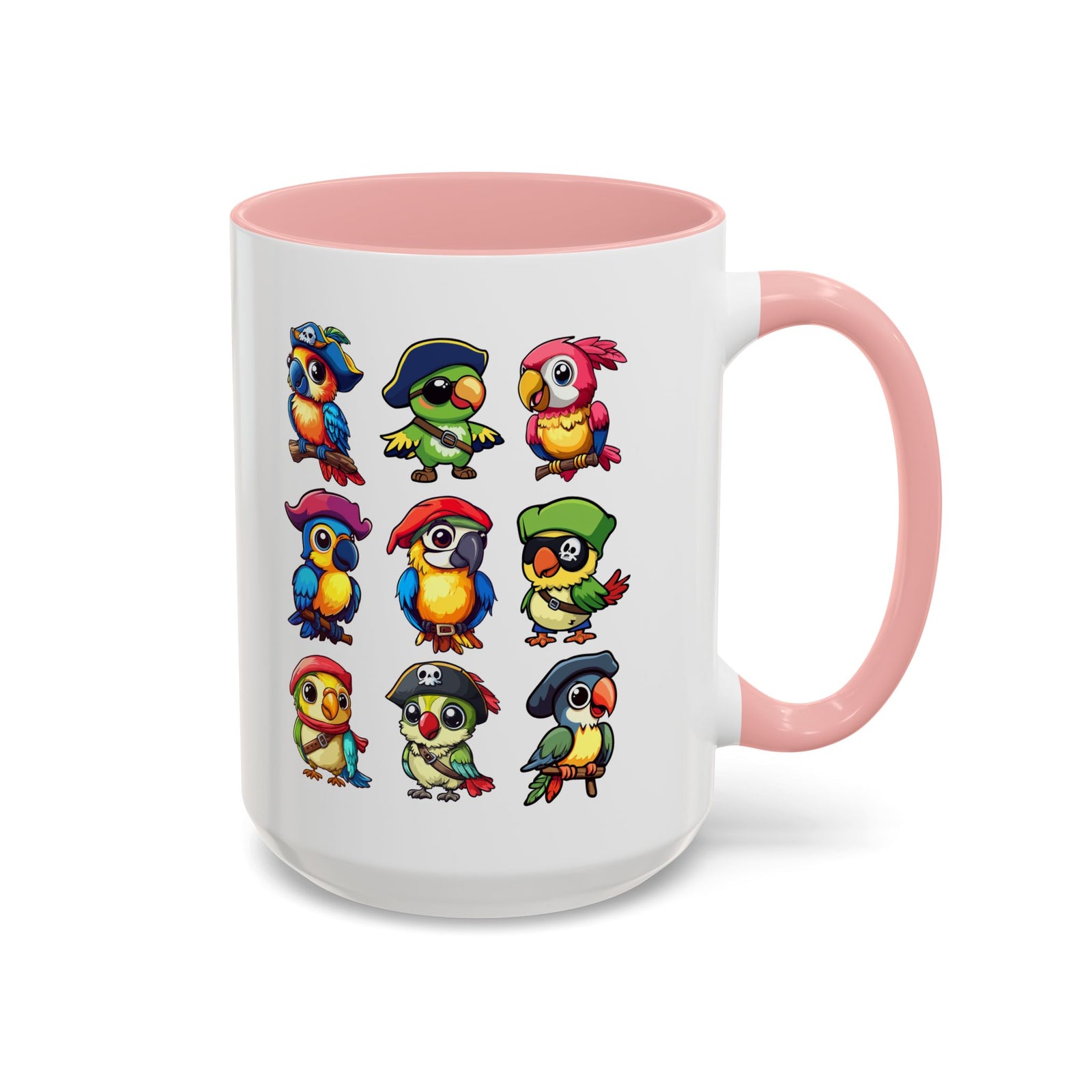 Parrot Pirate Accent Coffee Mug — Cute Halloween Tropical Parrot(11/15oz)