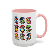 Parrot Pirate Accent Coffee Mug — Cute Halloween Tropical Parrot(11/15oz)