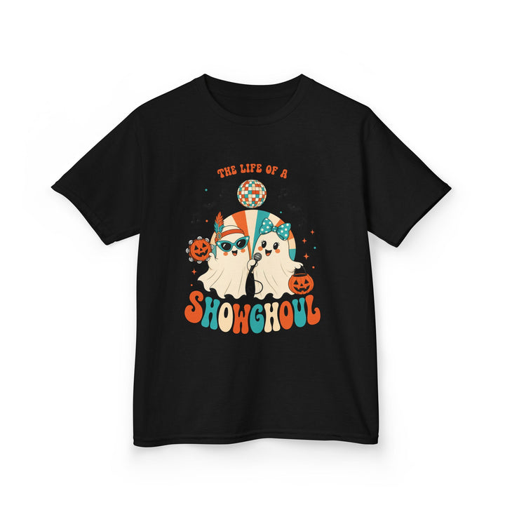 Kids Heavy Cotton Shirt, Halloween Ghost, Life Of The Showghoul funny Halloween