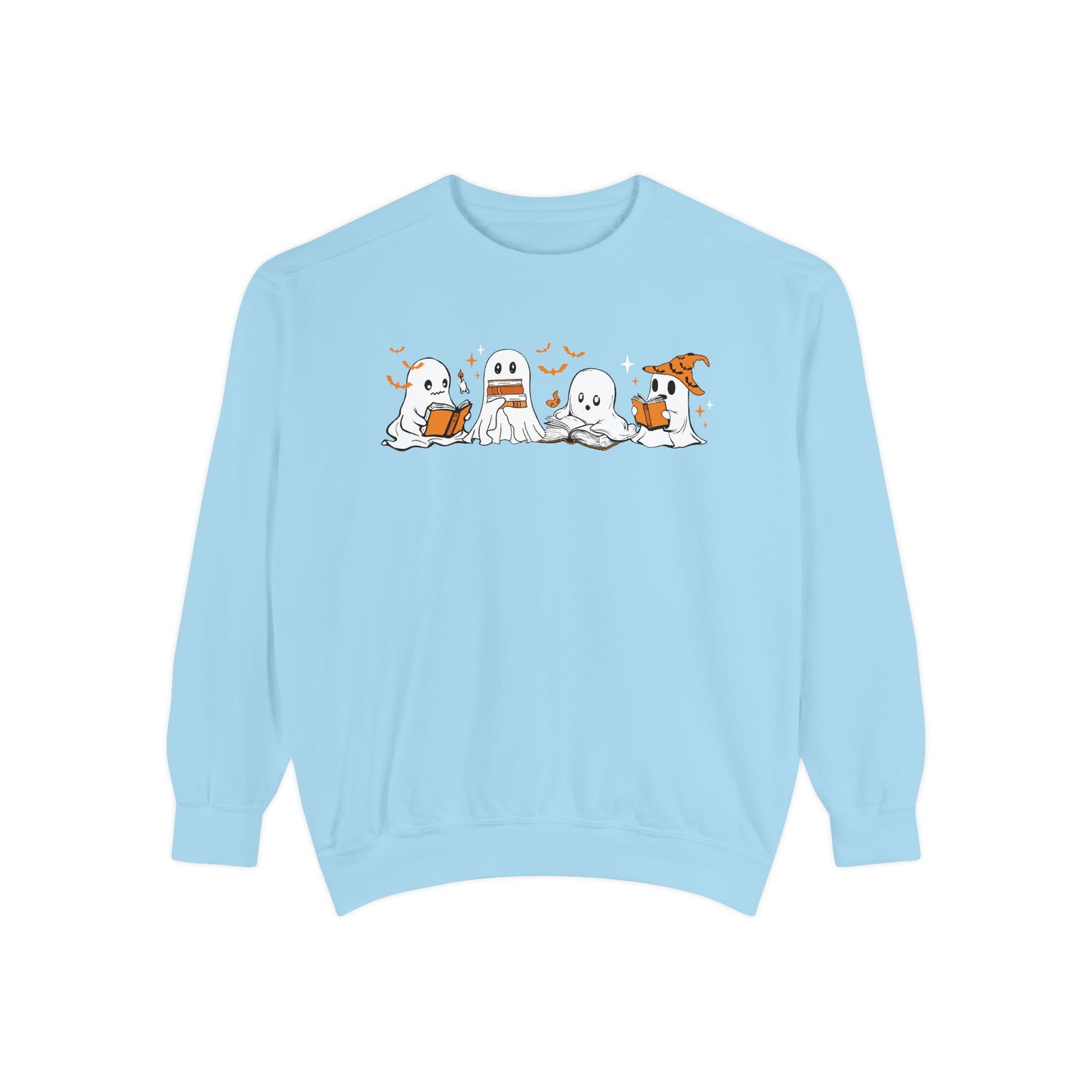 Halloween Ghost Squad Comfort Colors Sweatshirt — Halloween Reading Ghosts