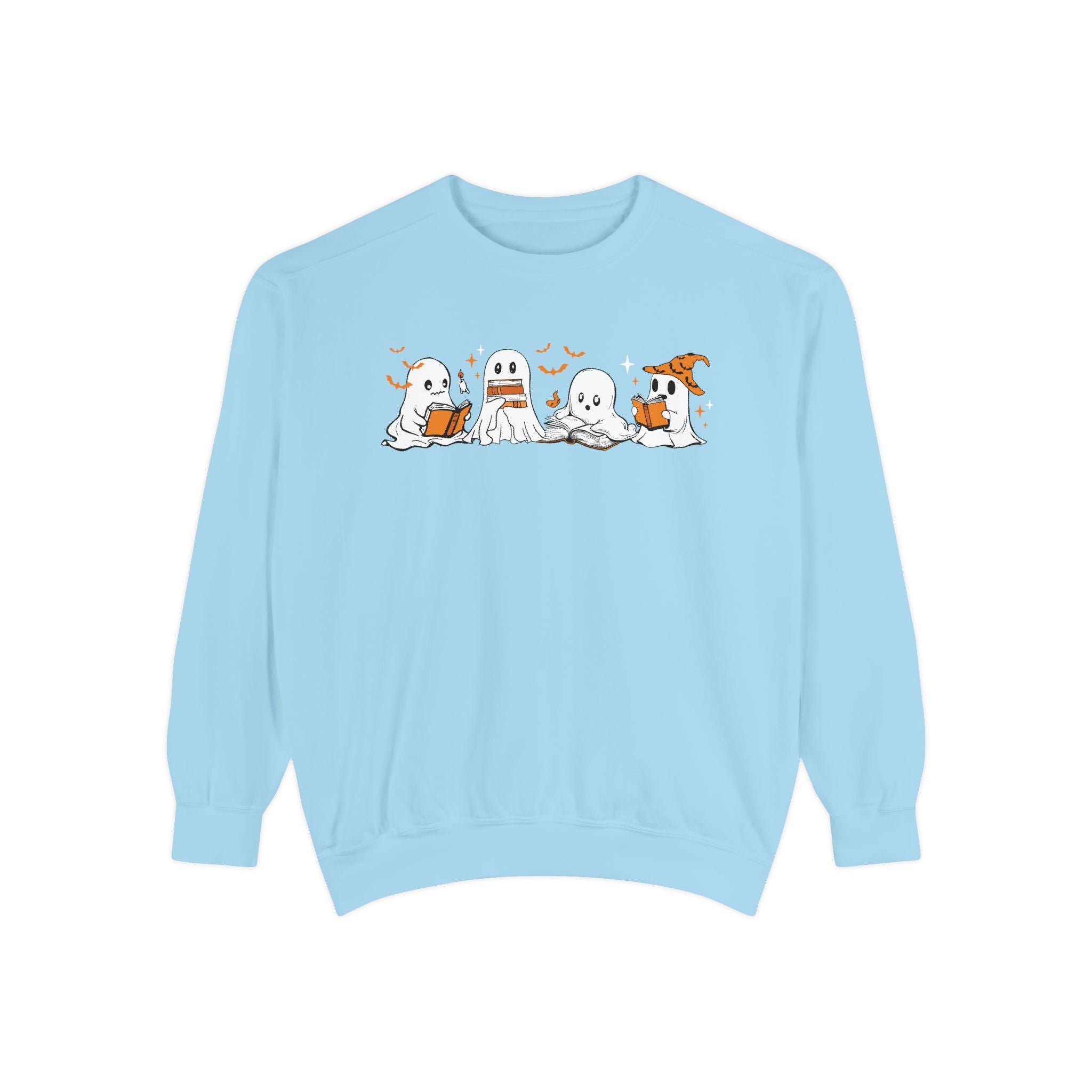 Halloween Ghost Squad Comfort Colors Sweatshirt — Halloween Reading Ghosts