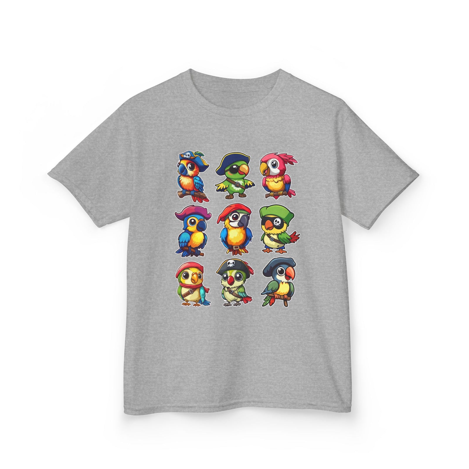 Kids Cotton Shirt, Halloween Pirate Parrot T-Shirt , Cute Hallowene Pirate Bird Costume For Boys & Girls
