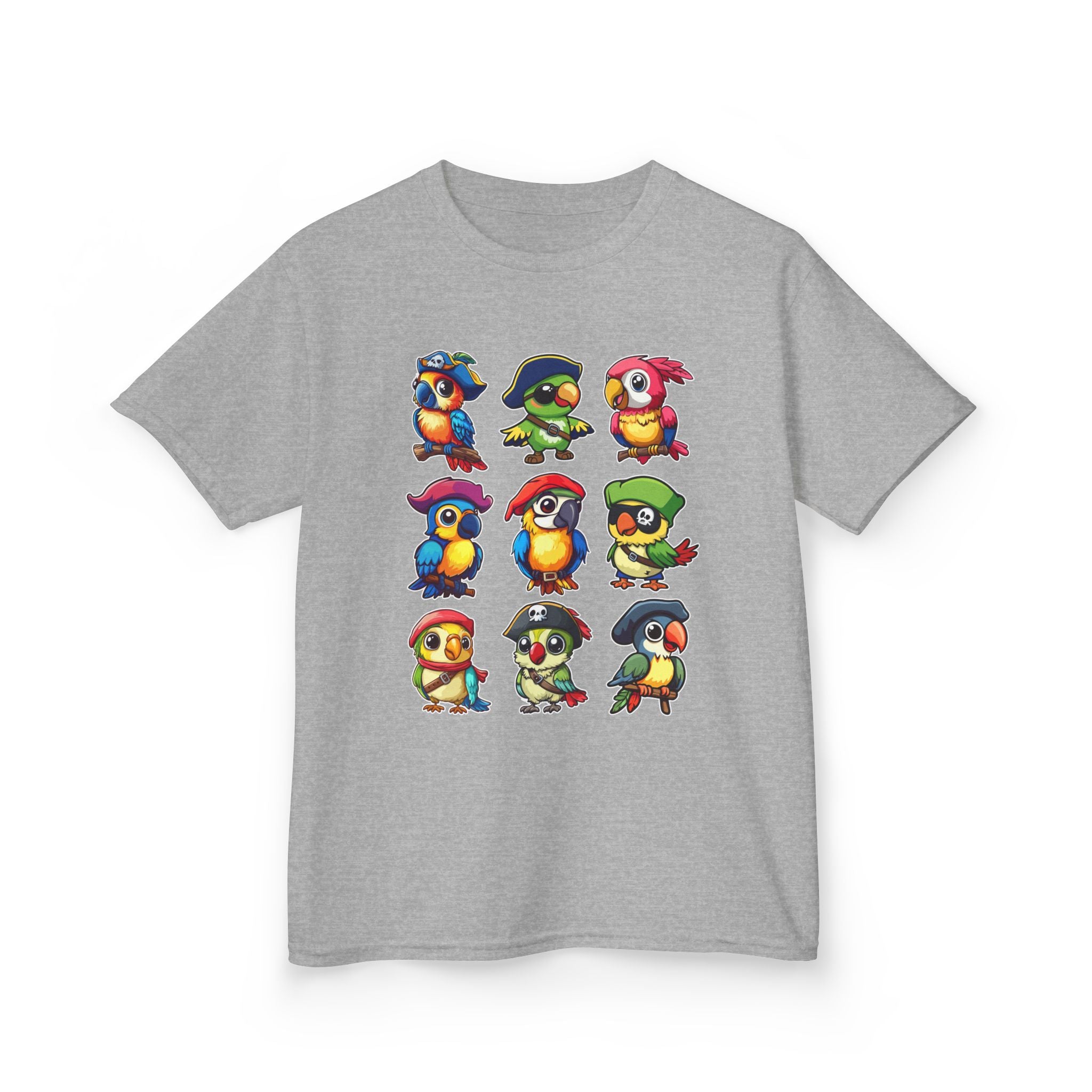 Kids Cotton Shirt, Halloween Pirate Parrot T-Shirt , Cute Hallowene Pirate Bird Costume For Boys & Girls