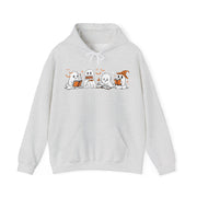 Ghosts Reading Hoodie, Cute Halloween Book Club Cotton Sweatshirt