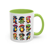 Parrot Pirate Accent Coffee Mug — Cute Halloween Tropical Parrot(11/15oz)