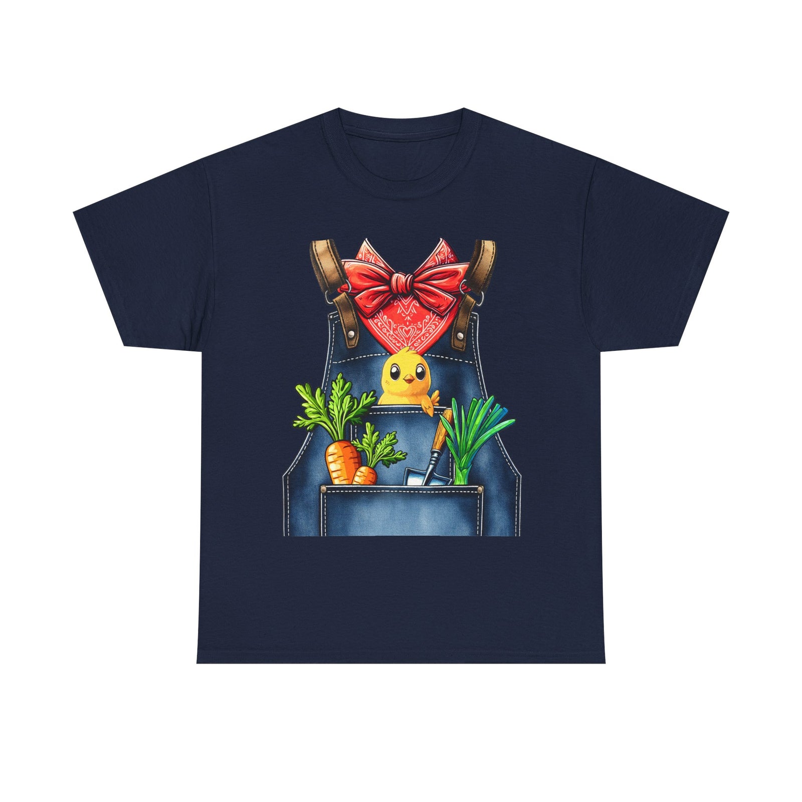 Garden Chick in Overalls T‑Shirt — Spring Gardening - Halloween Pretend I'm A Farmer
