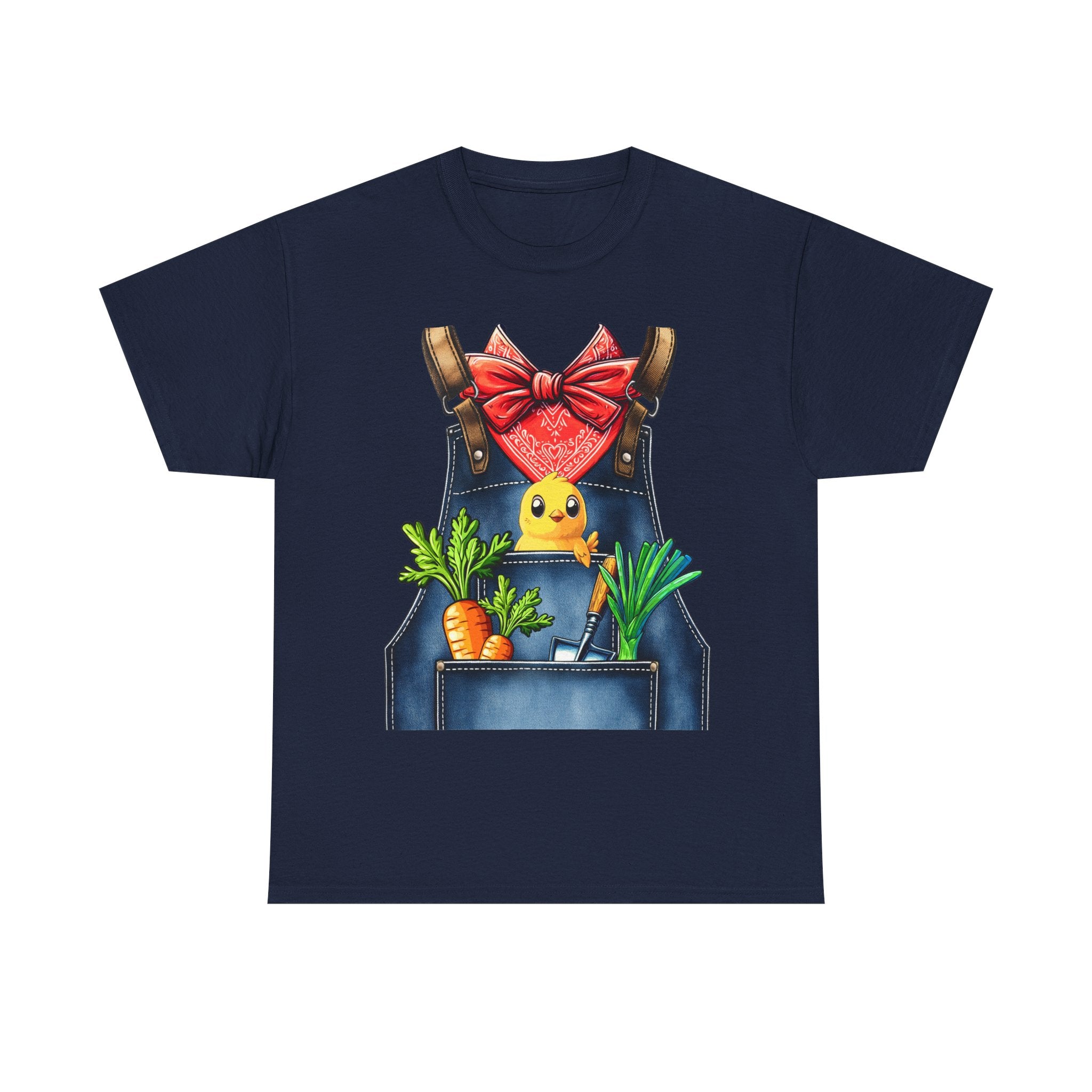 Garden Chick in Overalls T‑Shirt — Spring Gardening - Halloween Pretend I'm A Farmer
