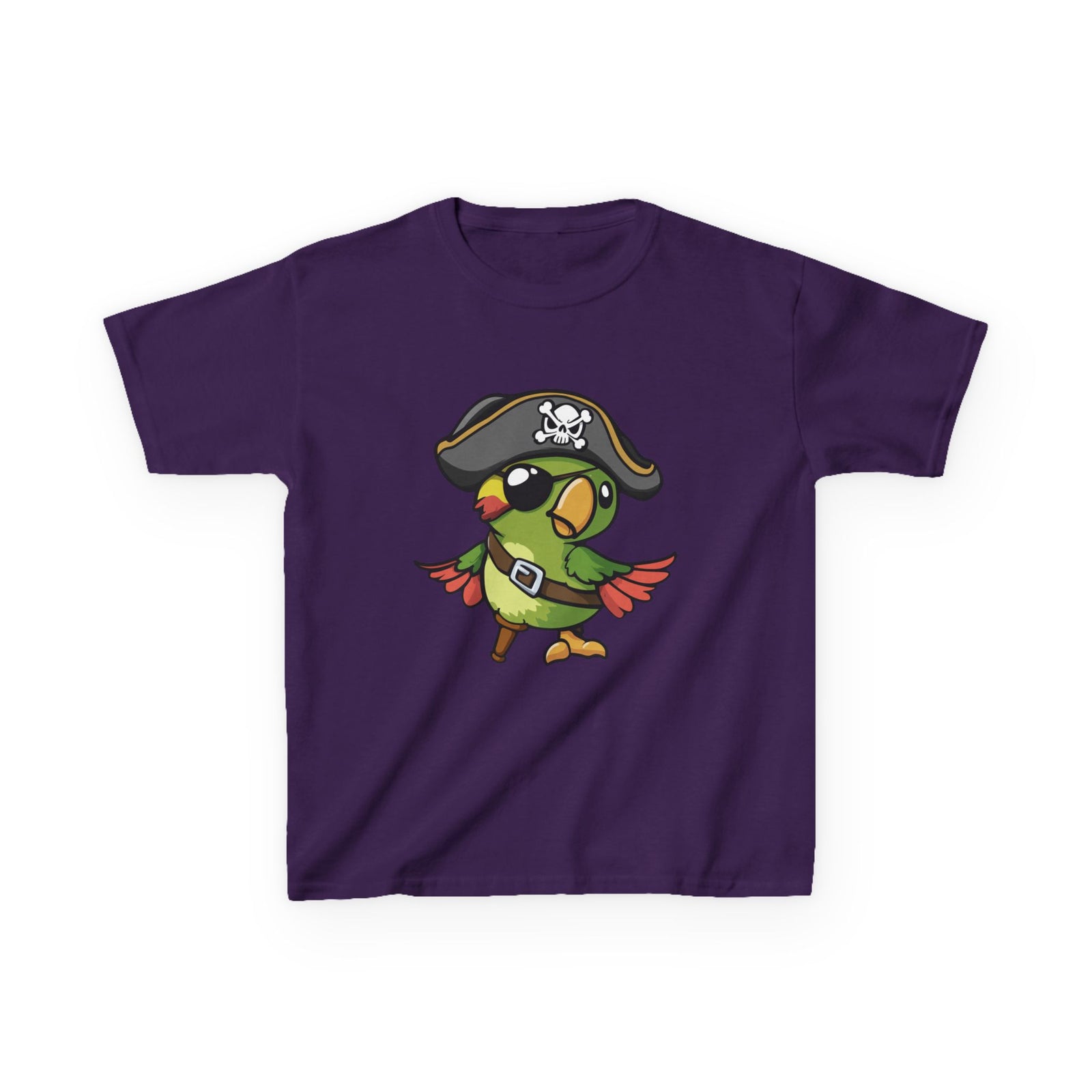 Kids Pirate Parrot T-Shirt — Cute Cartoon Bird Costume Tee for Boys & Girls