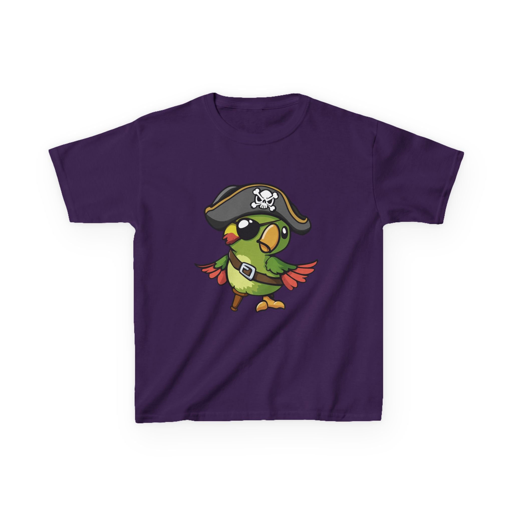 Kids Pirate Parrot T-Shirt — Cute Cartoon Bird Costume Tee for Boys & Girls