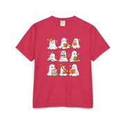 Comfort Colors T-shirt, Halloween Ghost Book Club T-Shirt, Cute Reading Ghosts Halloween T-shirt