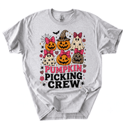 Pumpkin Picking Crew Halloween Family Matching T-Shirt-U9FS