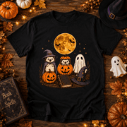 Spooky Ghost Hedgehog Lover Pumpkin Halloween T-Shirt-B4BO