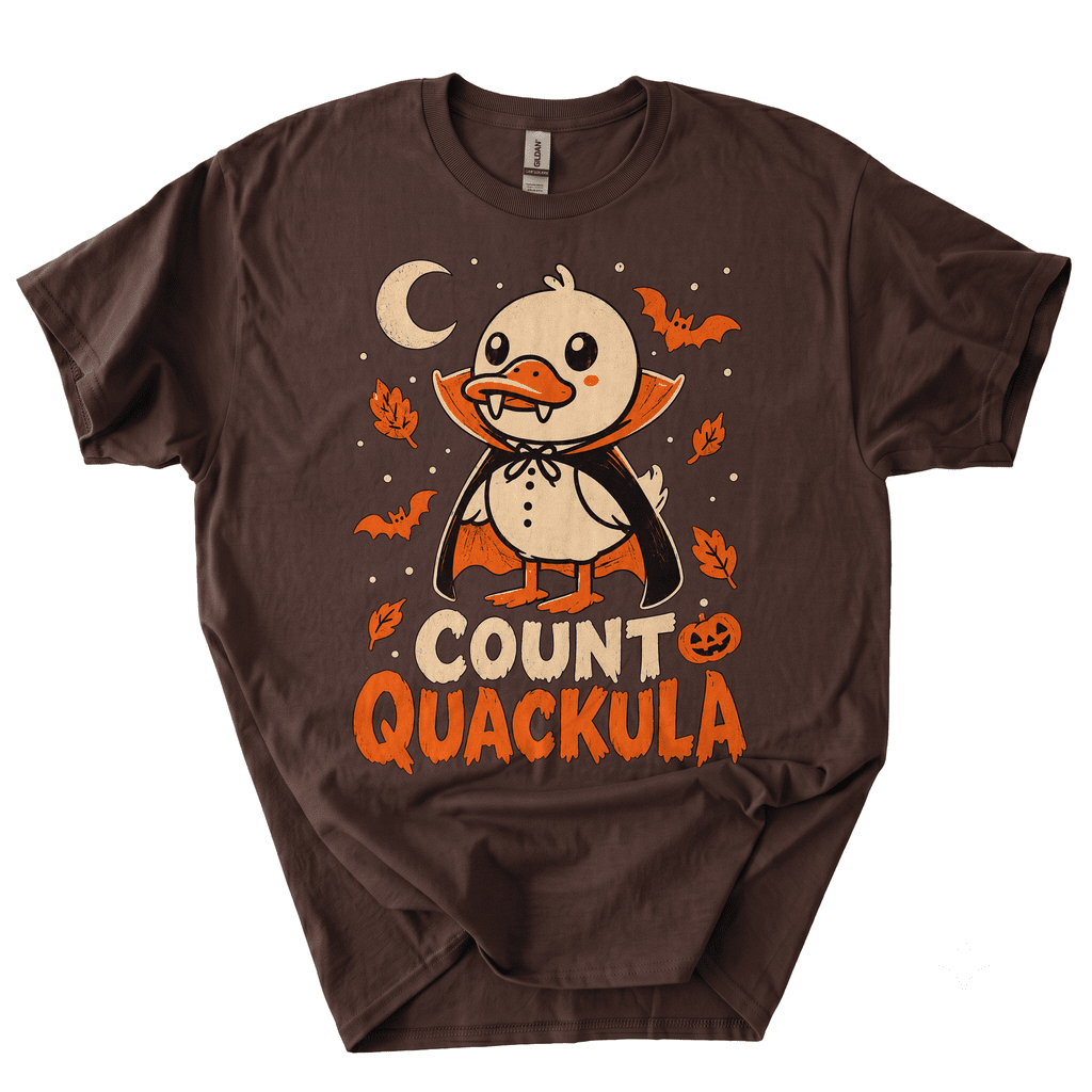 Count Quackula Funny Duck Halloween Costume T-Shirt-GKHF