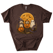 Spooky Ghost Hedgehog Lover Pumpkin Halloween T-Shirt-Z3V9