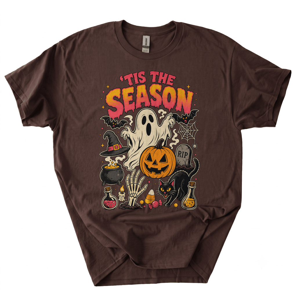 Retro Halloween Tis' The Season T-Shirt-YMKE