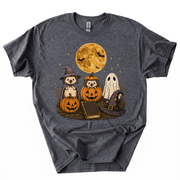 Spooky Ghost Hedgehog Lover Pumpkin Halloween T-Shirt-B4BO