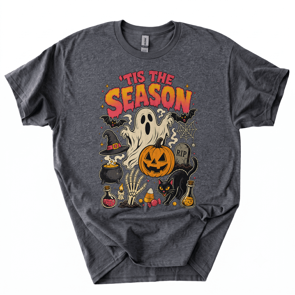 Retro Halloween Tis' The Season T-Shirt-YMKE
