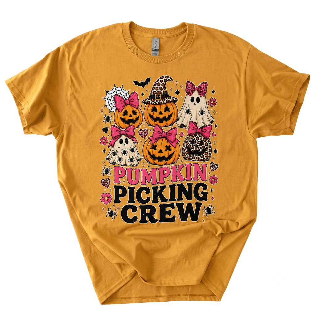 Pumpkin Picking Crew Halloween Family Matching T-Shirt-U9FS