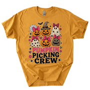 Pumpkin Picking Crew Halloween Family Matching T-Shirt-U9FS