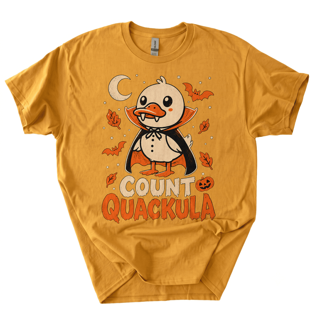 Count Quackula Funny Duck Halloween Costume T-Shirt-GKHF