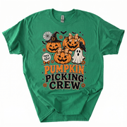 Pumpkin Picking Crew Halloween Family Matching T-Shirt-HFAC