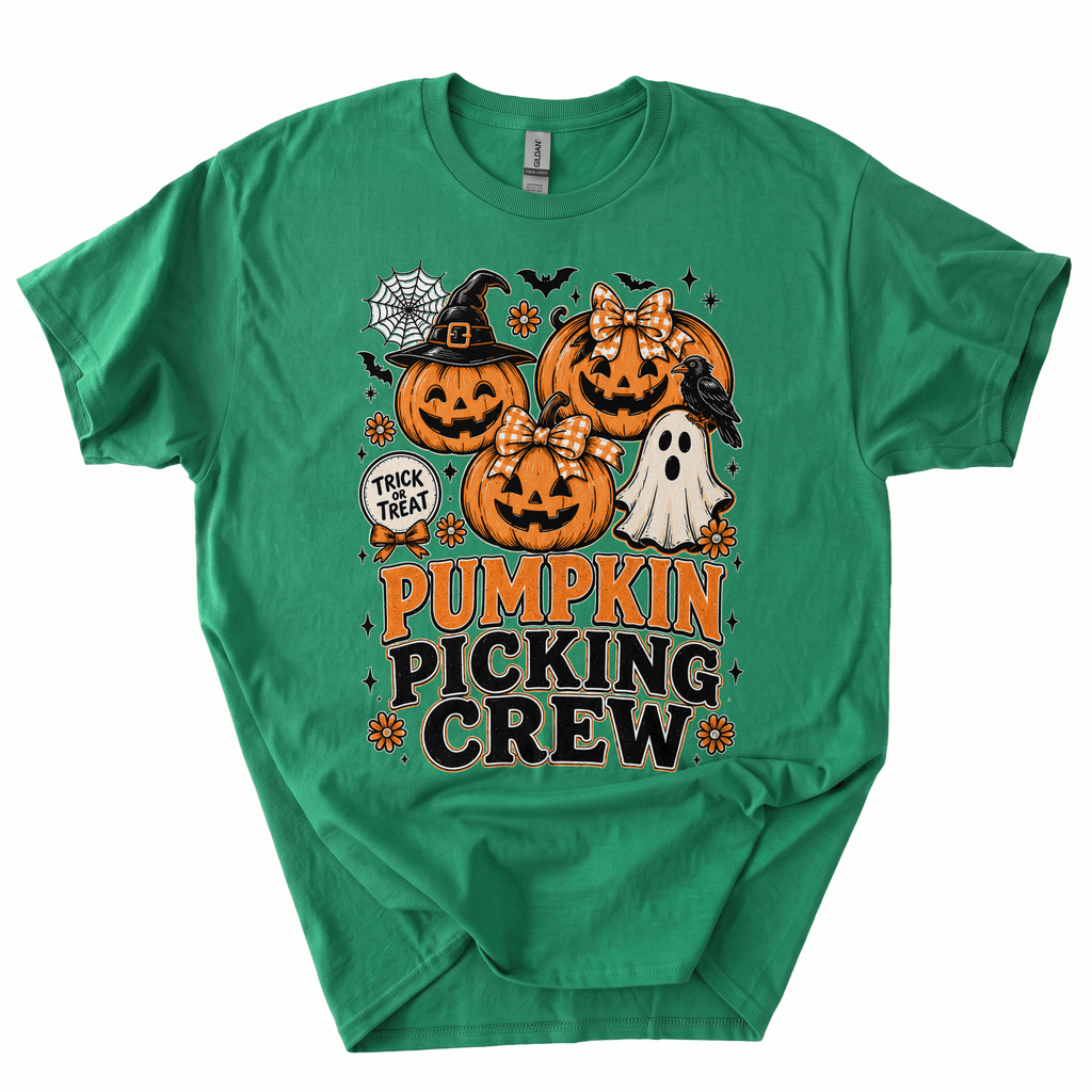 Pumpkin Picking Crew Halloween Family Matching T-Shirt-HFAC