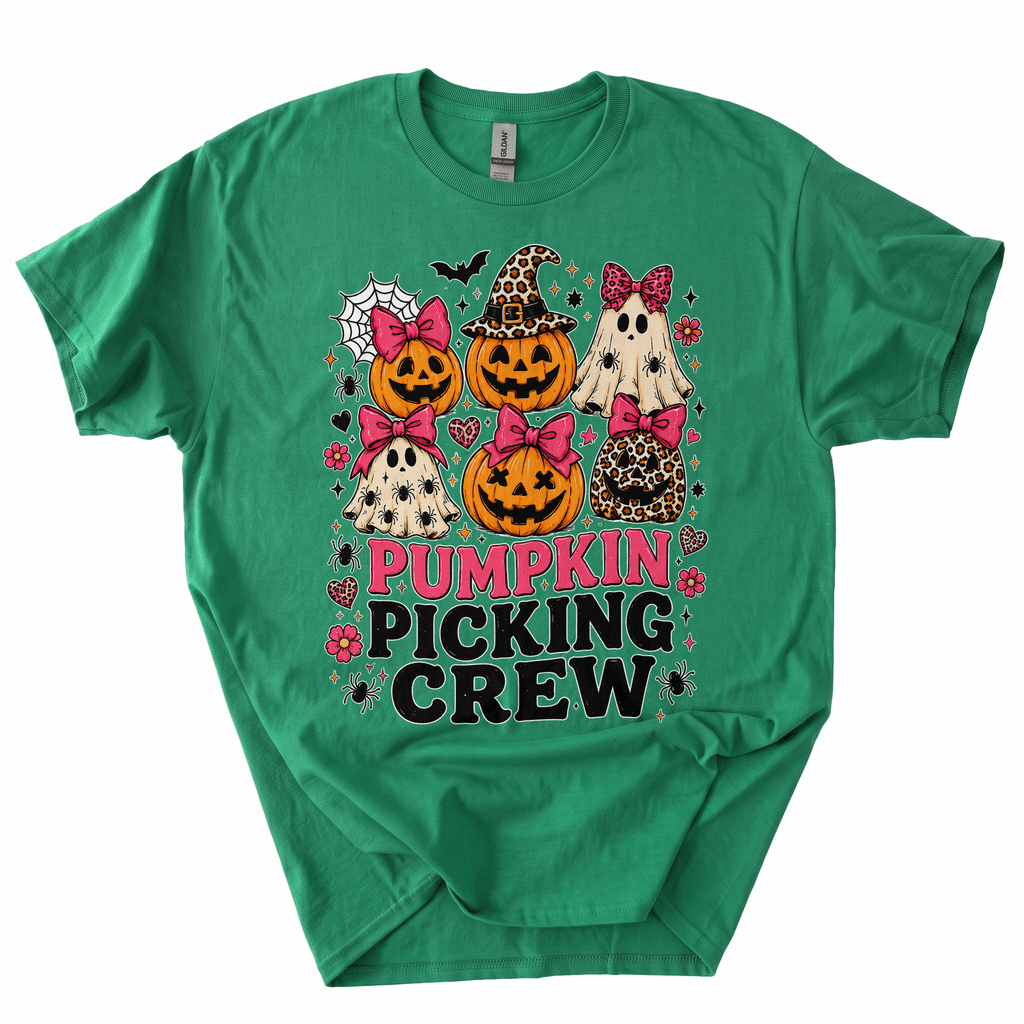 Pumpkin Picking Crew Halloween Family Matching T-Shirt-U9FS