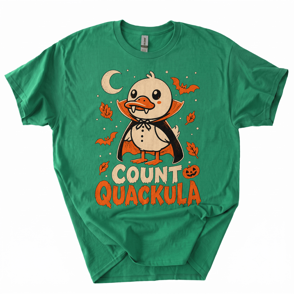 Count Quackula Funny Duck Halloween Costume T-Shirt-GKHF