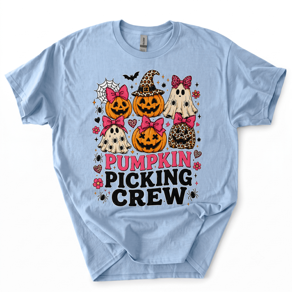 Pumpkin Picking Crew Halloween Family Matching T-Shirt-U9FS