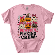 Pumpkin Picking Crew Halloween Family Matching T-Shirt-U9FS