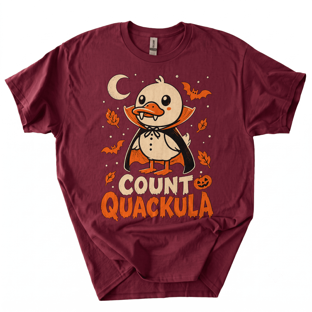 Count Quackula Funny Duck Halloween Costume T-Shirt-GKHF