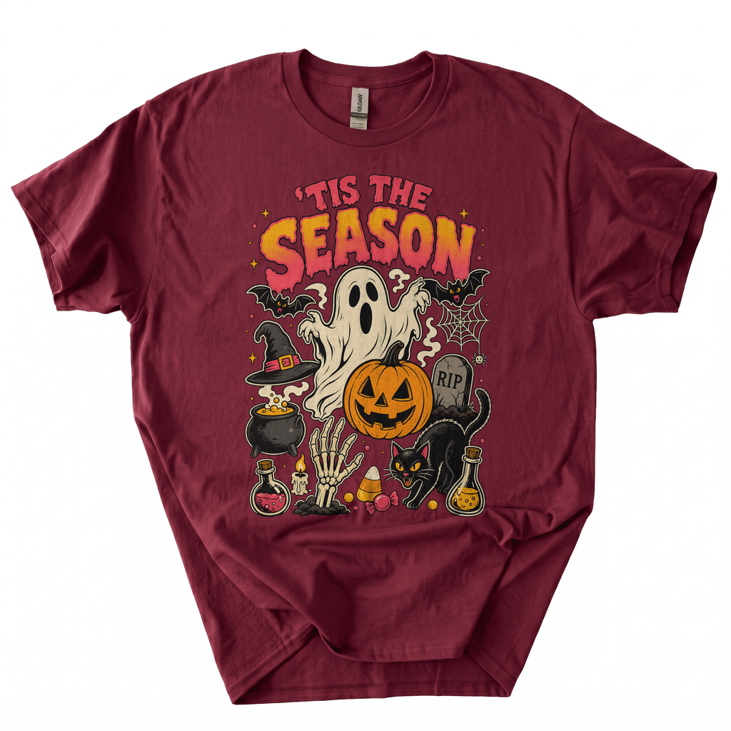 Retro Halloween Tis' The Season T-Shirt-YMKE
