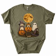Spooky Ghost Hedgehog Lover Pumpkin Halloween T-Shirt-B4BO