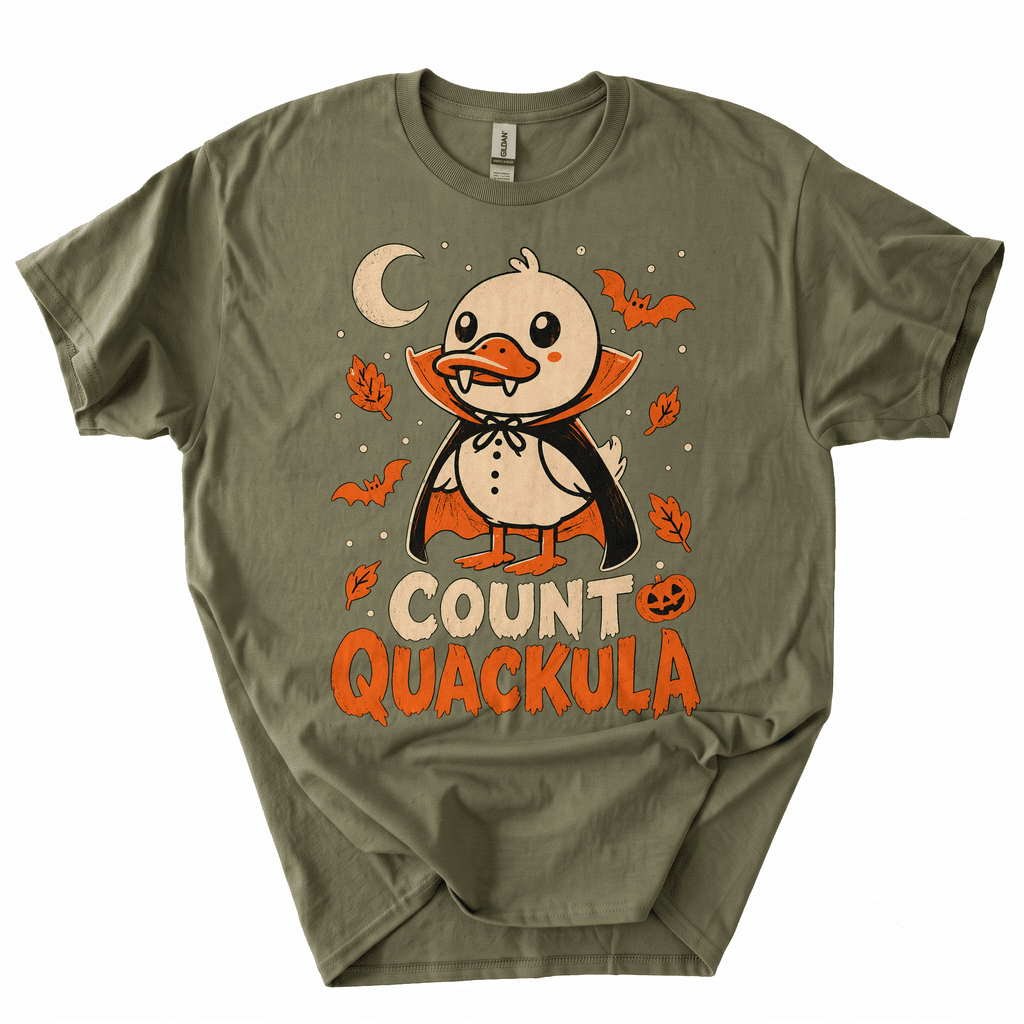 Count Quackula Funny Duck Halloween Costume T-Shirt-GKHF