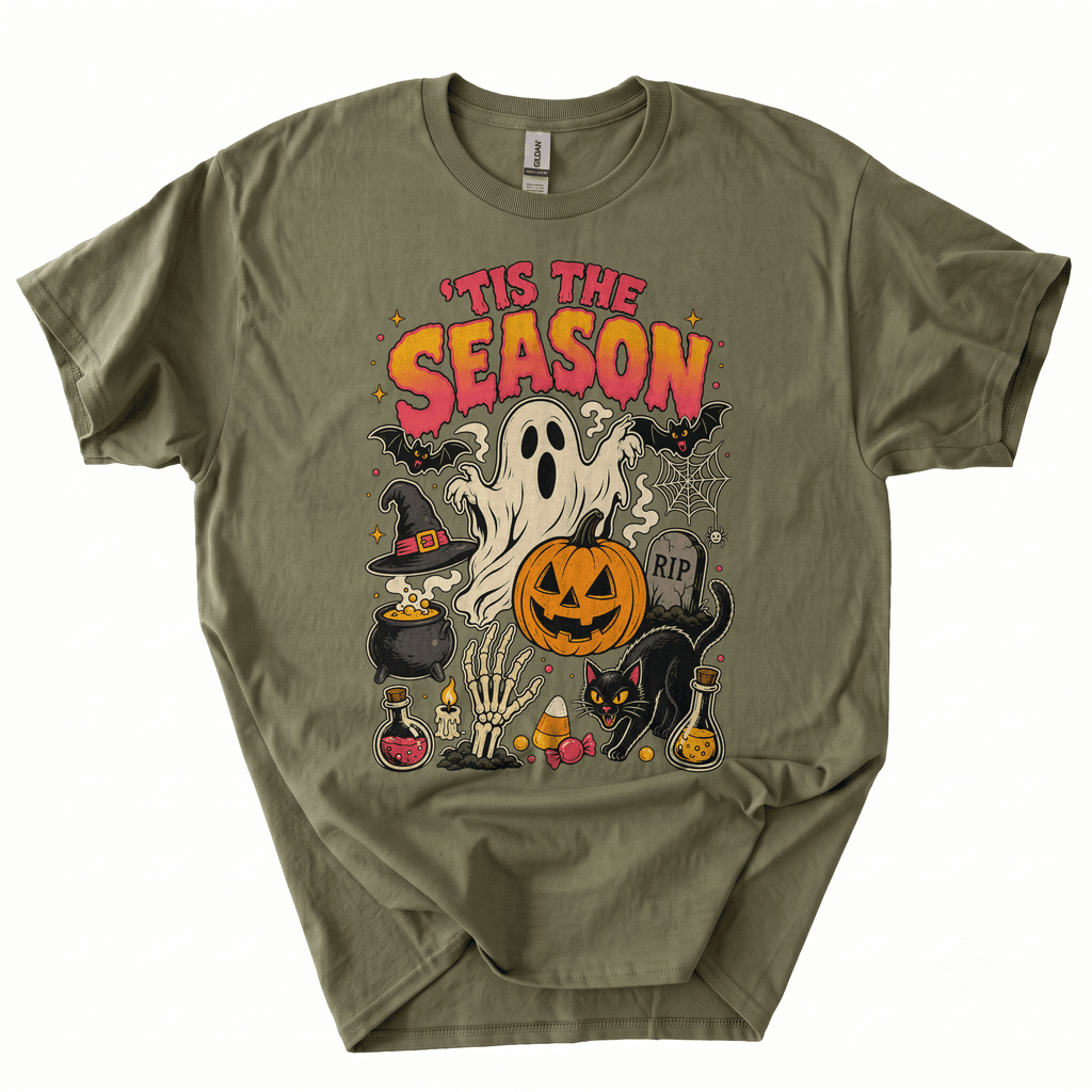 Retro Halloween Tis' The Season T-Shirt-YMKE