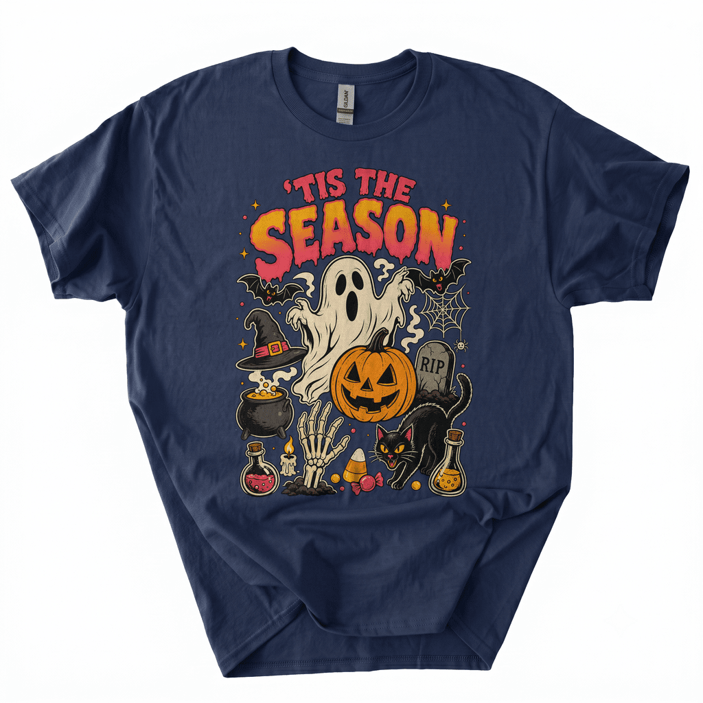 Retro Halloween Tis' The Season T-Shirt-YMKE
