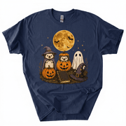 Spooky Ghost Hedgehog Lover Pumpkin Halloween T-Shirt-B4BO