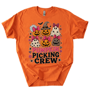 Pumpkin Picking Crew Halloween Family Matching T-Shirt-U9FS