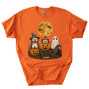 Spooky Ghost Hedgehog Lover Pumpkin Halloween T-Shirt-B4BO
