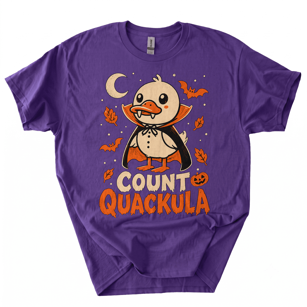 Count Quackula Funny Duck Halloween Costume T-Shirt-GKHF
