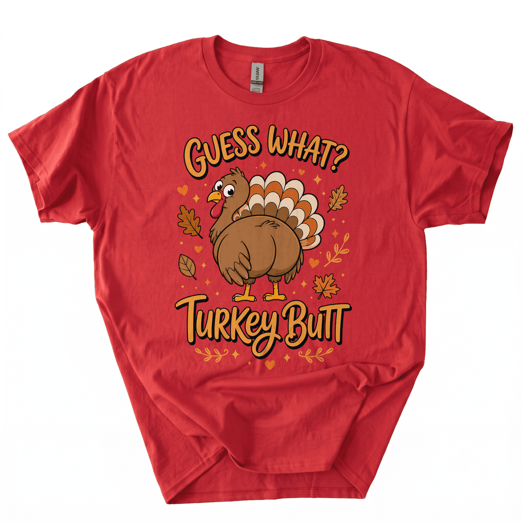 Funny Thanksgiving Guess What Turkey Butt T-Shirt-GB0N