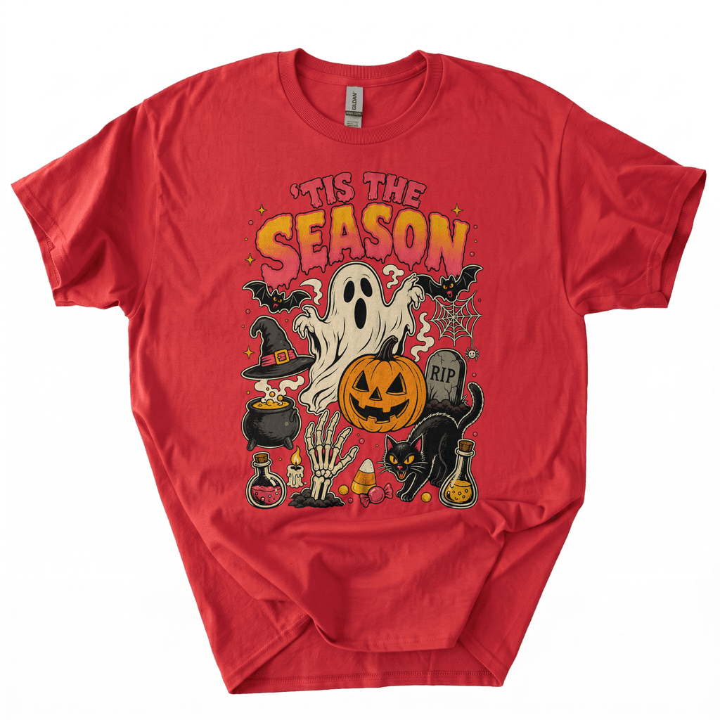 Retro Halloween Tis' The Season T-Shirt-YMKE