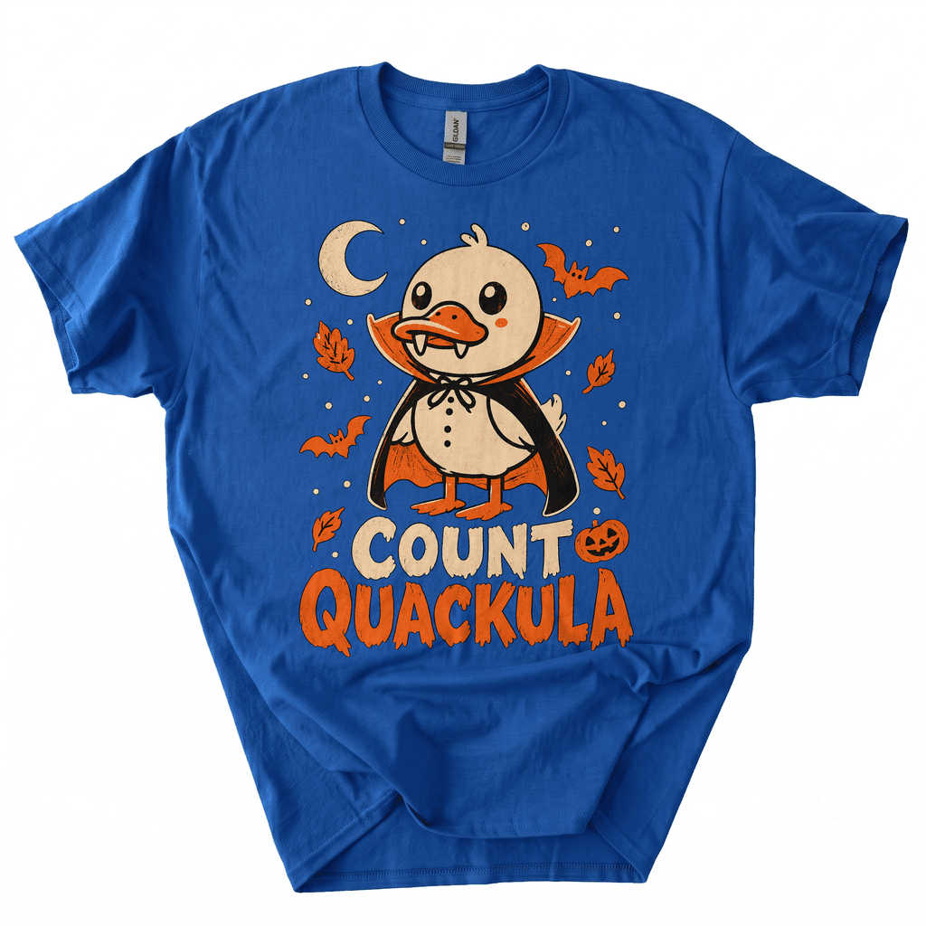 Count Quackula Funny Duck Halloween Costume T-Shirt-GKHF
