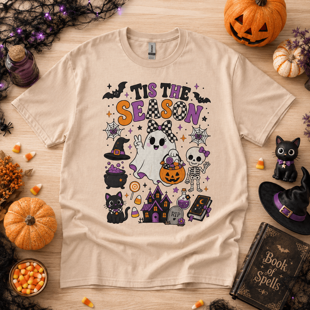 Retro Halloween Tis' The Season T-Shirt-55WJ